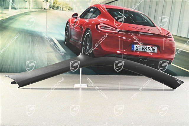 Tapicerka słupka A, Coupe, Skóropodobna, czarna, R