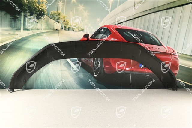 Front bumper lower spoiler / trim strip, matt black, (damaged)
