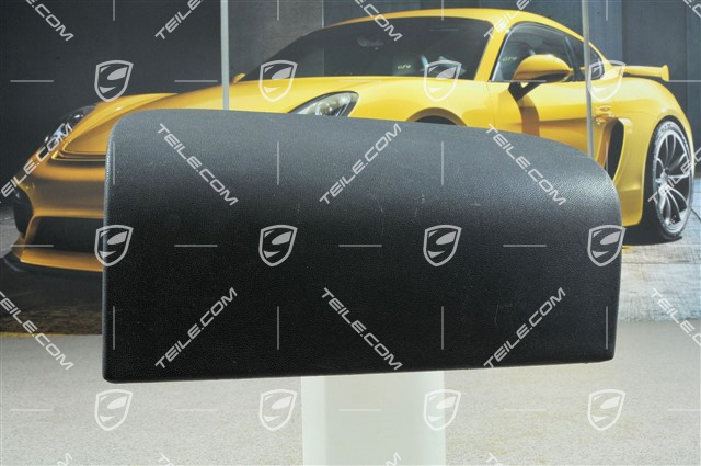Passenger's airbag cover, leatherette, black Passenger's airbag cover, leatherette, black