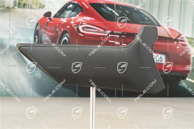 Centre console, Lateral cover, Leatherette, Black, R