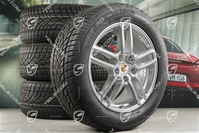 19" koła zimowe, komplet "Cayenne Turbo IV" facelift 2014->, felgi 8,5J x 19 ET59 + opony zimowe Dunlop 265/50 R19, z czujnikami ciśnienia, DOT 15