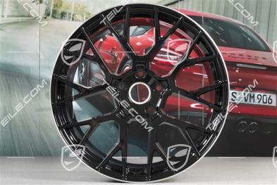20+21" Komplet felg RS Spyder, felgi: przednie 8,5J x 20 ET53 + tylne 11,5J x 21 ET67, czarny wysoki połysk