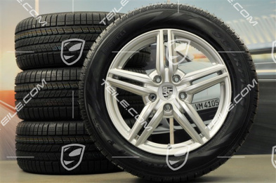 19" Cayenne Design II Winterräder Satz Facelift 2014->, Felgen 8,5J x 19 ET59 + Pirelli Winterreifen 265/50 R19, mit RDK-Sensoren