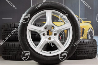 18-inch Panamera winter wheel set, 8J x 18 ET 59 + 9J x 18 ET 53 + NEW Nokian winter tyres 245/50 R18 + 275/45 R18, DOT/prod.year 2013