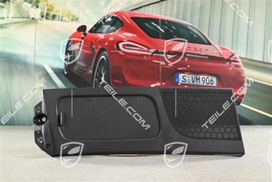 Abdeckung mit rollo für Ablagefach / Handschuhfach / Handschuhkasten, hinten, Schwarz, R