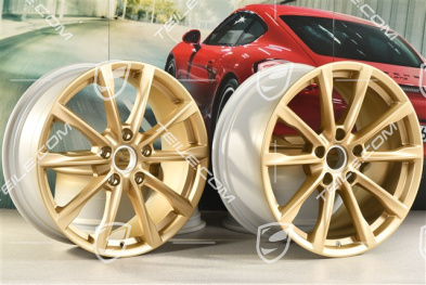 19-inch Boxster S wheel rim set, 8J x 19 ET57 + 10J x 19 ET45, aurum satin matt