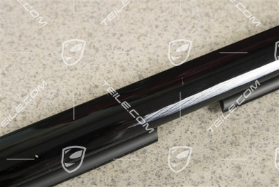 Moulding, Door channel, incl. sealing, front, High gloss black, L