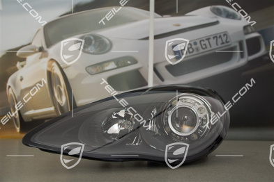Xenon headlight set, bi-xenon, Turbo, black, L+R