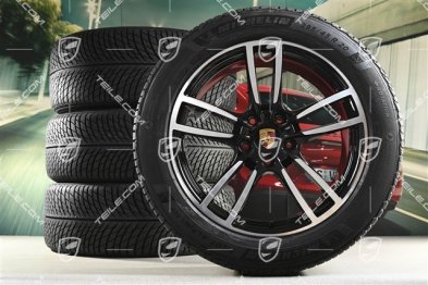 20" koła zimowe Cayenne Sport, komplet, felgi 9J x 20 ET50 + 10,5J x 20 ET64 + opony zimowe Michelin 255/55 R20 + 295/45 R20, z czujnikami ciśnienia