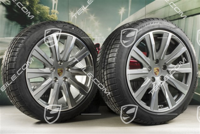 20" koła zimowe Taycan Tequipment Design, komplet, felgi 9J x 20 ET54 + 11J x 20 ET60, opony zimowe Pirelli 245/45 R20 + 285/40 R20