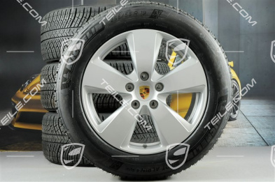 19" Cayenne Winterräder Satz, Felgen 8,5J x 19 ET47 + 9,5J x 19 ET54 + NEUE Michelin Winterreifen 255/55 R19 + 275/50 R19, mit RDK-Sensoren