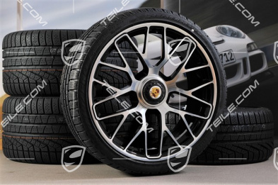 20" Turbo S Koła zimowe komplet do Turbo S / GTS, centralnie mocowane, felgi 8,5J x 20 ET51 + 11J x 20 ET59 + opony zimowe Pirelli Sottozero II 245/35 R20+295/30 R20, czujniki ciśnienia