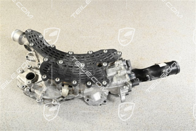 V8 Diesel, Kühlmittelreglergehäuse / Thermostatgehäuse mit Thermostateinsatz