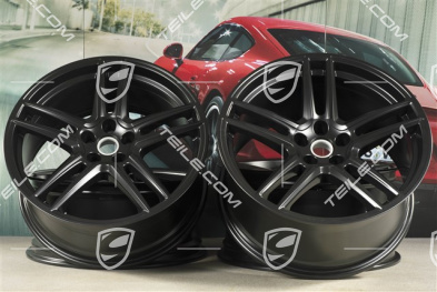 20" Felgensatz "Macan Turbo", 9J x 20 ET26 + 10J x 20 ET19, CMS, schwarz seidenmatt