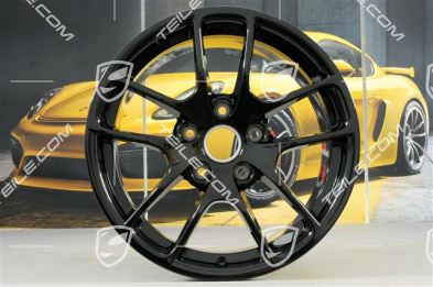 18" Komplet felg Cayman III, 8J x 18 ET57 + 9,5J x 18 ET49, czarny wysoki połysk