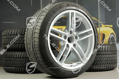 19" Carrera Winterräder Satz, 8,5J x 19 ET54 + 11J x 19 ET69 + NEUE Continenetal Winterreifen 235/40 R19 + 285/35 R19, mit RDK-Sensoren