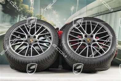 21-inch Cayenne COUPÉ RS Spyder winter wheel set, rims 9,5J x 21 ET46 + 11,0J x 21 ET49 + Michelin Pilot Alpin 5 275/40 R21 + 305/35 R21, with TPMS