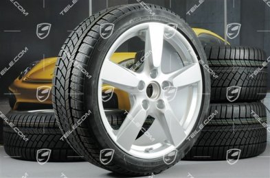 19" Winterräder Satz "Cayman S", Felgen 8J x 19 ET57 + 9,5J x 19 ET45 + NEUE Continental WinterContact TS 830P Winterreifen 235/40 R19 + 265/40 R19, mit RDK-Sensoren
