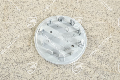 Radzierdeckel, konkav, Wappen in Turbonit / Rhodium, poliert