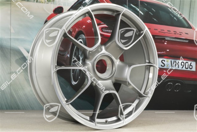 20"+21" komplet felg Turbo S Exclusive Design, 9,5J x 20 ET44 + 12J x 21 ET70, platynowy srebrny