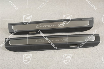 Blenden/Einstiegleisten, unbeleuchtet, Edelstahl, Carrera 4S, Satz, L+R