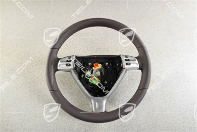 3-spoke steering wheel, multifunction for manual transmission, Smooth Leather Cocoa