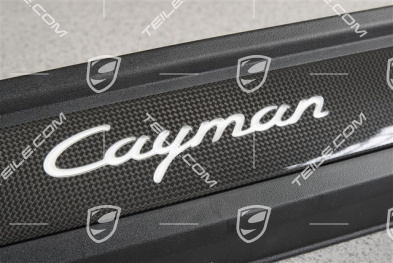 Einstiegleiste, Carbon, mit Beleuchtung, mit Schriftzug "Cayman", R