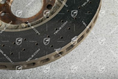Brake disc, PCCB, 19", yellow caliper, right-hand drive, damaged