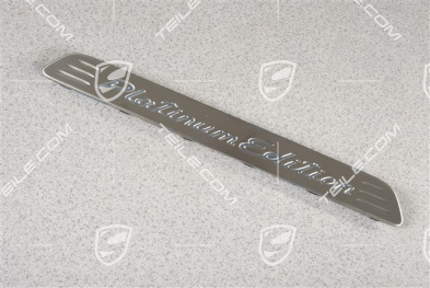 Blende mit Schriftzug "Platinum Edition", Edelstahl, L=R