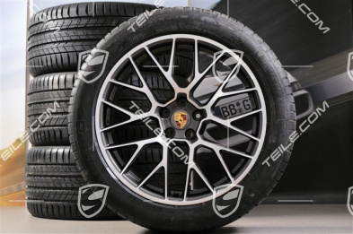 20" "RS Spyder Design" Sommerräder Satz, Felgen 9J x 20 ET26 + 10J x 20 ET19 + NEUE Michelin Sommerreifen 265/45 R 20 + 295/40 R 20, mit RDK-Sensoren