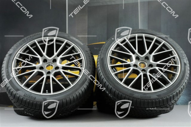 21" Cayenne COUPÉ RS Spyder Winterräder Satz, Felgen 9,5J x 21 ET46 + 11,0J x 21 ET49 + NEUE Pirelli Winterreifen 275/40 R21 + 305/35 R21, mit RDK-Sensoren