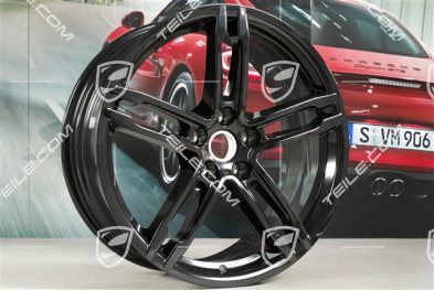 19" Felge, Turbo, 8J x 19 ET21, schwarz hochglänzend