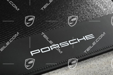 Fußmatten Carbon mit Ledereinfassung 2-Teilig, GT3