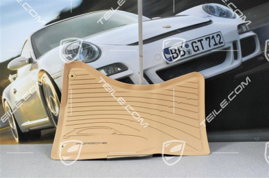 Dywaniki gumowe, komplet 4-częściowy, beżowe Luxor beige
