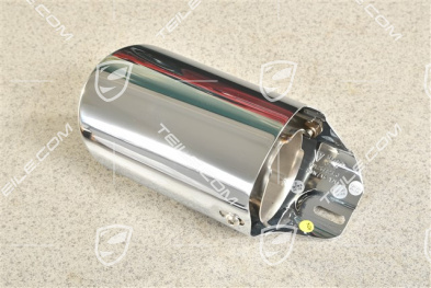 Sport tailpipe, 4-pipe look, Chrome, inner, L