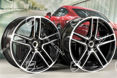 20" Felgensatz "Macan Turbo", 9J x 20 ET26 + 10J x 20 ET19, BORBET, tiefschwarz-metallic