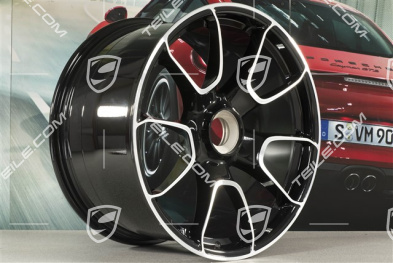 21" Turbo S Exclusive Design Felge, 12J x 21 ET70, in Schwarz Hochglanz