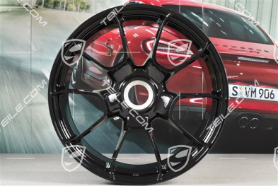 20" komplet felg 911 Turbo S Exclusive Design, felgi 11,5J x 20 ET56 + 9J x 20 ET51, czarny wysoki połysk
