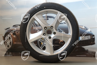 20" Komplet kół letnich Cayenne SportTechno, przód 9"+ tył 9", bez czujników ciśnienia