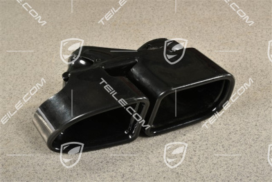 Tail pipe, black, Turbo S, L (painted)