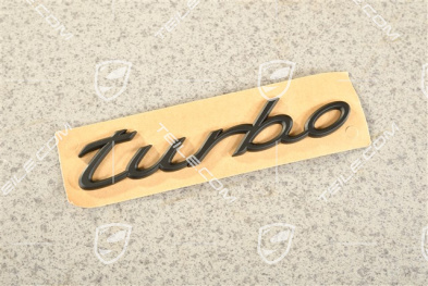 Coupe, Badge / Emblem Turbo, Matte Black