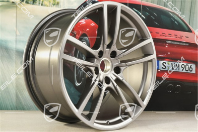 21-inch wheel rim, Cayenne Turbo, 11J x 21 ET49, Platinum satin-matt