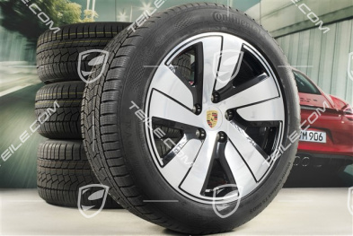 19" Taycan S Winterräder Satz, Felgen 8J x 19 ET50 + 10J x 19 ET47, Continental Winterreifen 225/55 R19 + 275/45 R19
