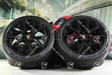 21-inch Panamera SportDesign Winter wheel set, wheel rims 9,5J x 21 ET71 + 10,5J x 21 ET71 + Michelin Pilot Alpin 5 winter tyres 275/35 R21 + 315/30 R21, black high gloss