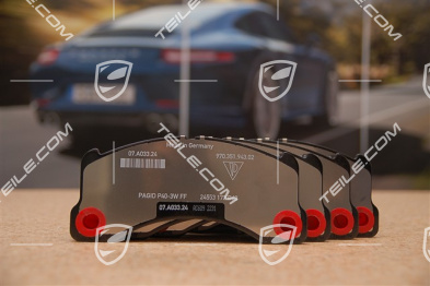Brake pad repair set, for PCCB ceramic brakes, Panamera S / Turbo