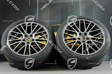 21" koła letnie Cayenne RS Spyder, komplet, felgi 9,5J x 21 ET46 + 11,0J x 21 ET49 + opony letnie Pirelli P Zero 285/40 R21 + 315/35 R21