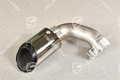 Exhaust system tailpipe, 4-pipe look, black, inner, R