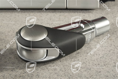 Aluminium. Dashboard trim moulding set / kit inclusive selector lever PDK in black leather
