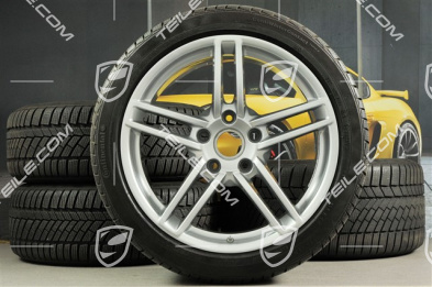 19" Carrera Winterräder Satz, 8,5J x 19 ET54 + 11J x 19 ET69 + NEUE Continenetal Winterreifen 235/40 R19 + 285/35 R19, mit RDK-Sensoren