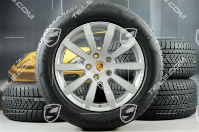 19-inch Cayenne S winter wheel set, rims 8,5J x 19 ET47 + 9,5J x 19 ET54 + NEW Pirelli winter tyres 255/55 R19 + 275/50 R19, with TPMS